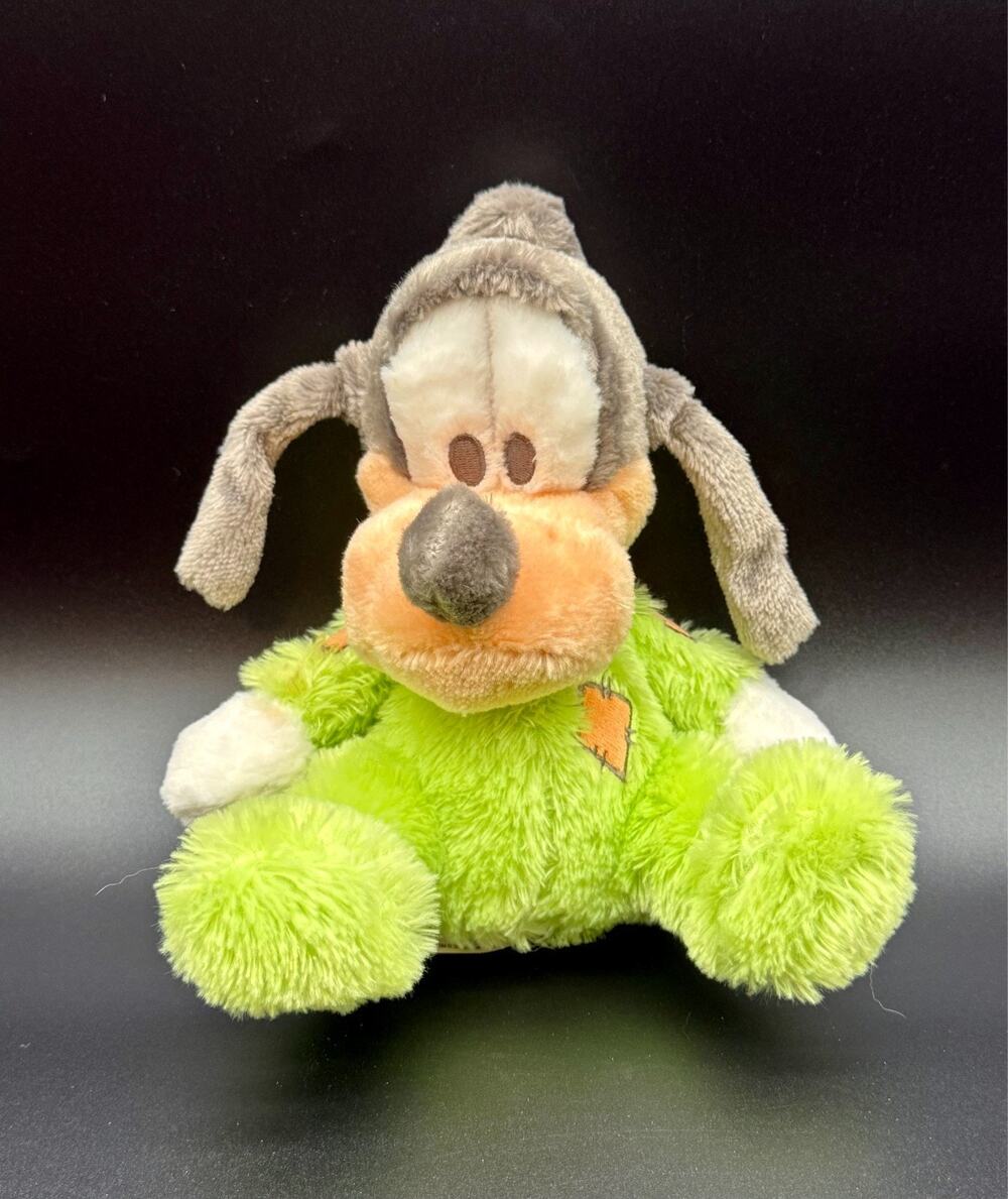 Disney Parks Goofystein Frankenstein Goofy Plush Rattle Halloween Green